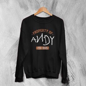 Toy Story Property of Andy 90s Movie Pixar Retro Style Graphic Cozy Sweatshirt